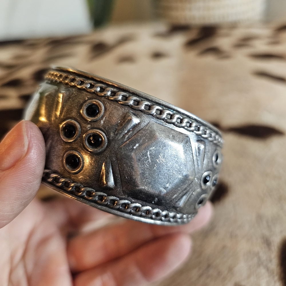 Silver Patterned Bracelet - Picture 2 of 2